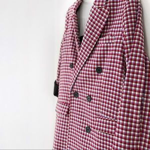 Checkerboard Statement Suit Jacket